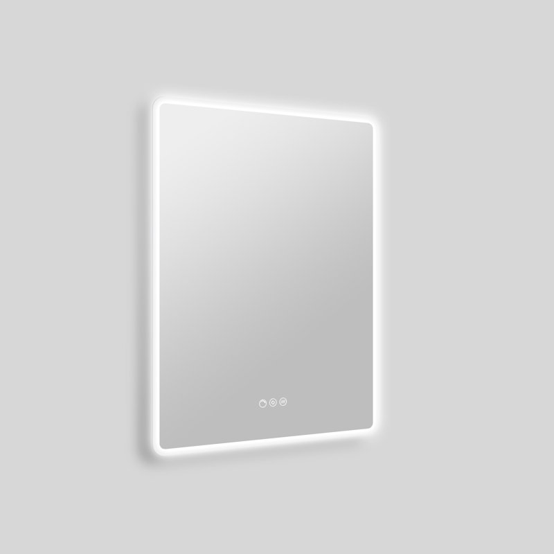 Miroir de salle de bain rectangulaire à DEL sans cadre avec désembueur Streamline, intensité variable, changement de température de couleur