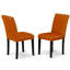 L'ensemble de table de salle à manger 5 pièces pour 4 personnes comprend une table de cuisine rectangulaire et 4 chaises de salle à manger Parsons en similicuir, noir-791976187-706902877-791976188