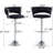 Swivel Bar Stools Set of 3, Counter Height Bar Stools with Low Back, Adjustable Height Barstools, Velvet Bar Stools for Kitchen Island, Pub (Black)-93777664-93777919-93777914