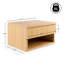 Table de chevet flottante moderne en chêne clair 15,7 po Ettore, table de chevet murale avec 1 tiroir et espace de rangement ouvert pour la chambre à coucher-1196293992