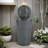 Velistra Tall Striped Concrete Column Fountain With LED Light