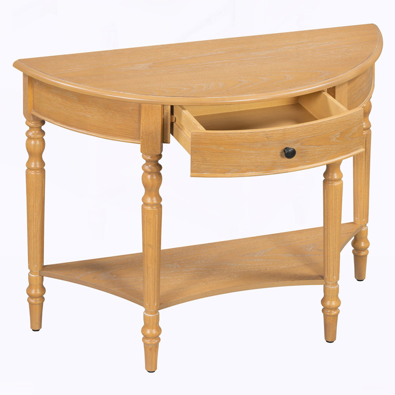 Console campagnarde avec tiroir et tablette Farmhouse, Naturel, Naturel, Naturel
