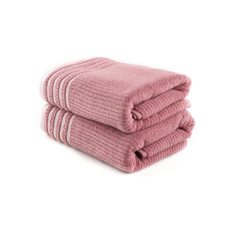 Luxurious Hand Towel Set (2 Pieces), Rose Color, 19.7 x 35.4 inches | 100% Microcotton, 15.9 oz/sq ft | Machine Washable at 104°F | Soft, Absorbent, Perfect for Bathroom or Spa Use, Cozy and Elegant Design