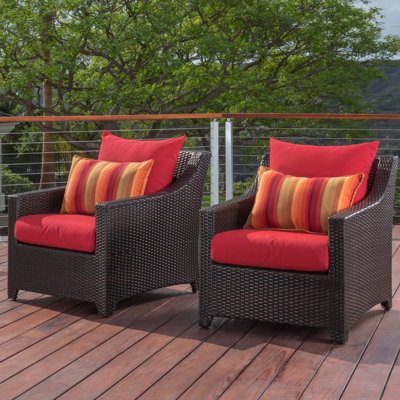 Chaise de patio avec coussins Sunbrella Fionnula