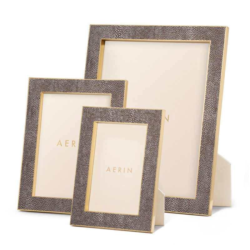 Cadre galuchat classique 4 x 6, Chocolat, 4 po x 6 po
