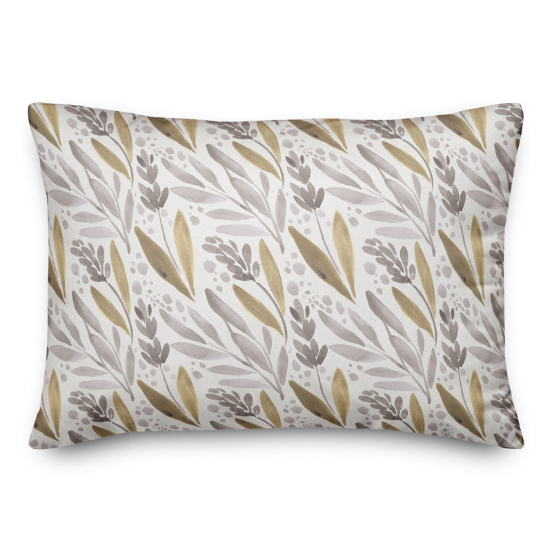  Flowers Outdoor Rectangular Pillow Cover & Insert, White