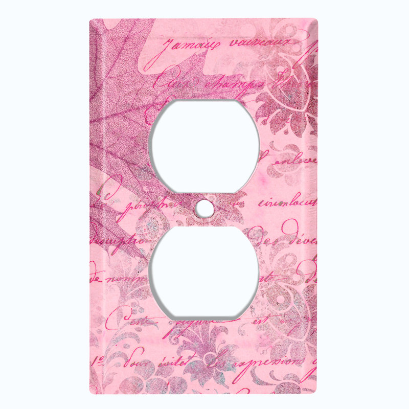 Plaque murale 1 sortie, Rose