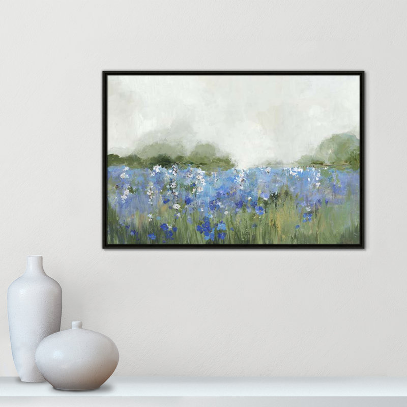 Meadows Bluebels Field " Meadows Bluebells Field " by Allison Pearce, Espresso Framed, 25.5" H x 37.5" W x 2" D