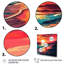 Coucher de soleil sur la plage, couleurs rétro expressives I sur toile-2041213372-2041213369