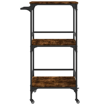 vidaXL Kitchen Trolley Rolling Utility Storage Living Room Engineered Wood