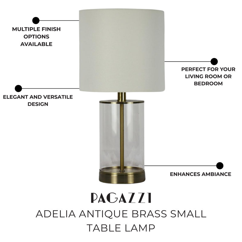 Glass Table Lamp, Ivory