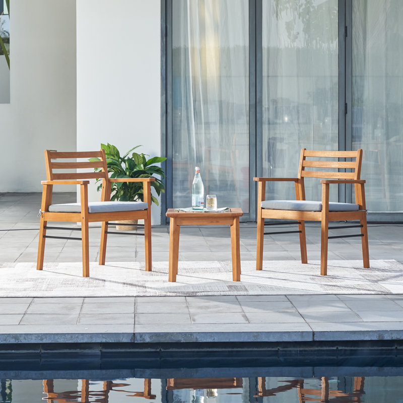 Jeshia 2 - Person Patio Conversation Set with Cushions