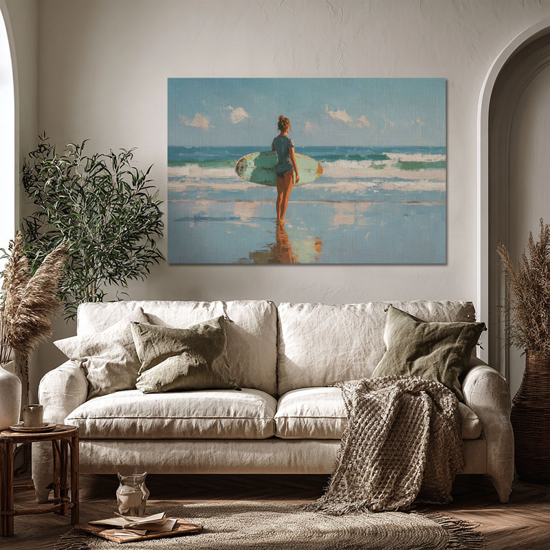 Toile tendue grand format Crashing Tide - Décoration de salon, de chambre à coucher ou de bureau, H 40 po x l 60 po