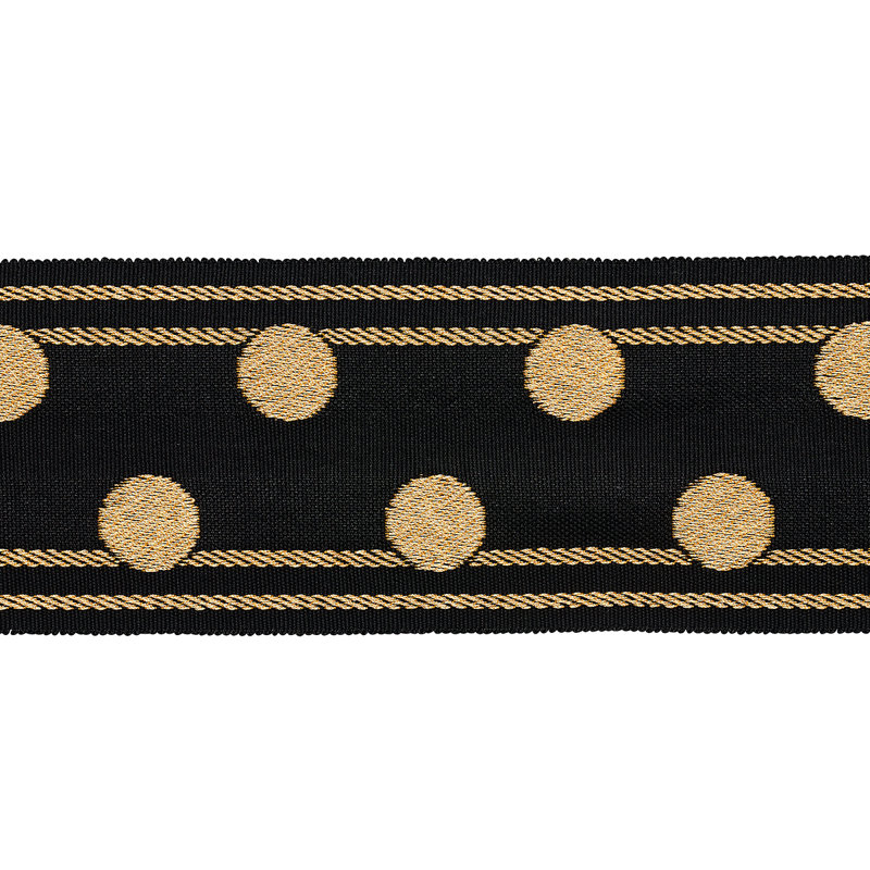Tissu Regine, Or noir