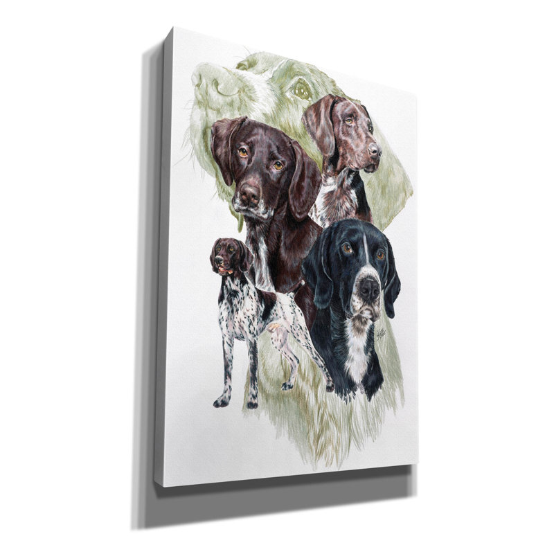 «German Short Haired Pointer» par Barbara Keith, H 26 po x l 18 po x P 0,75 po