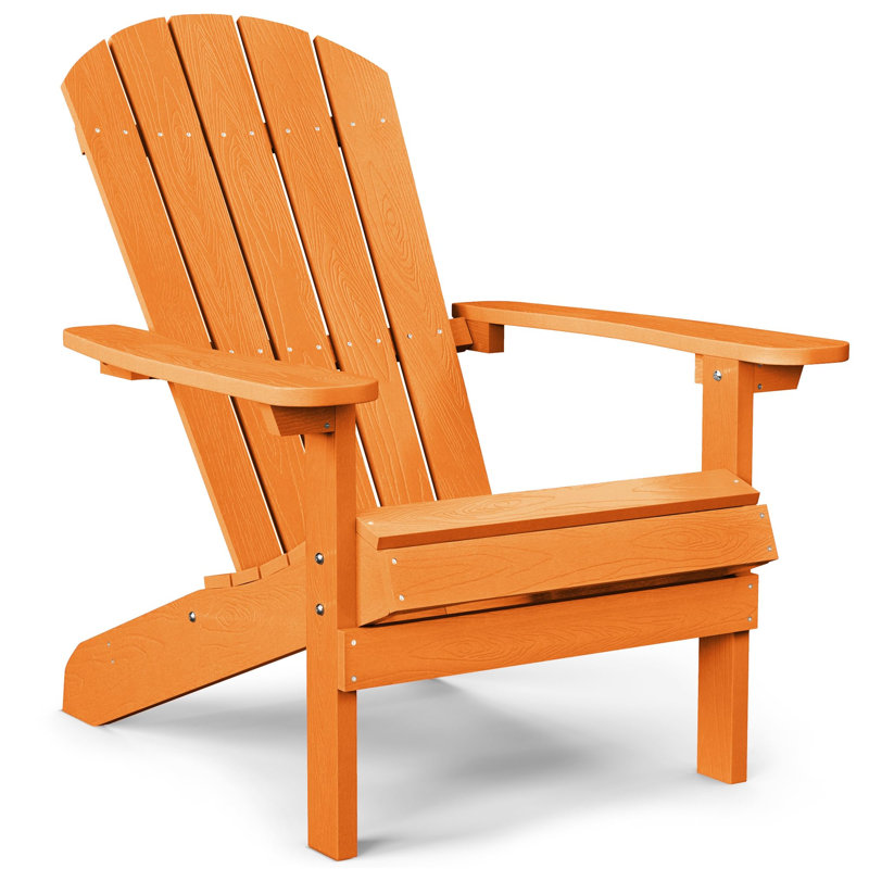 Plastic Patio Adirondack Chair, Tangerine