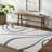 Rectangle Battie Machine Woven Polyester Area Rug in Blue/White-1519535831