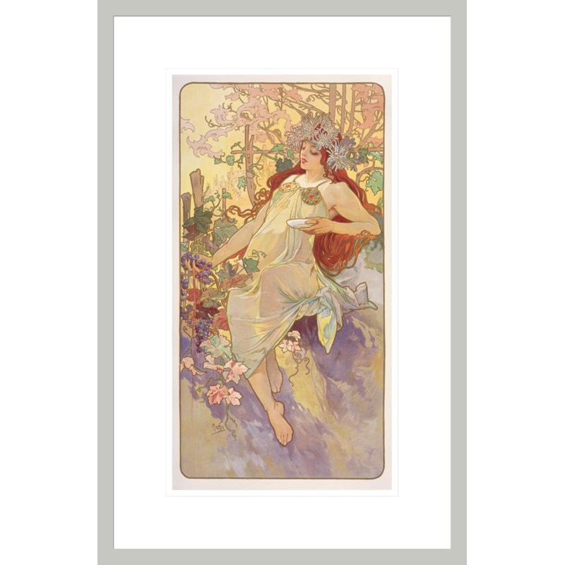 Sans titre (1896) par Alphonse Mucha, impression giclée sur cadre, 21.75" H x 14.21" W