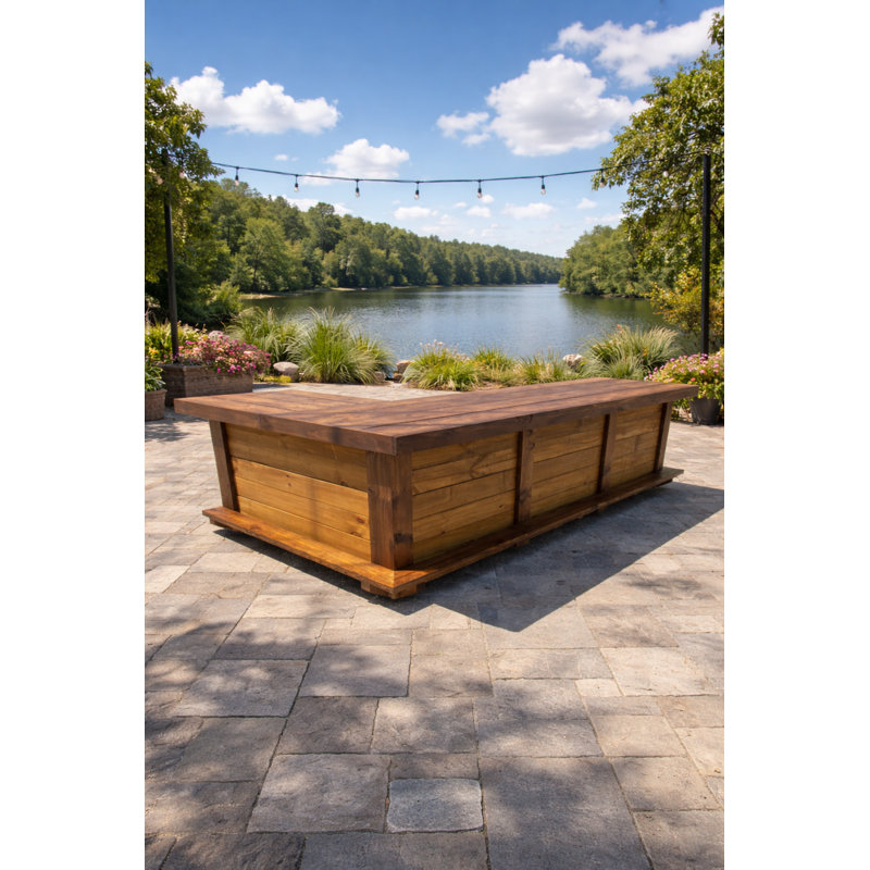 8x4 L-Shape Bar Counter  Modern Corner Home Bar Unit for Stylish Entertaining Set ProX