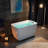 48'' x 27.5'' Freestanding Rectangular Bathtub with Integrated Seat, Non-Slip, for Small Spaces-88621962