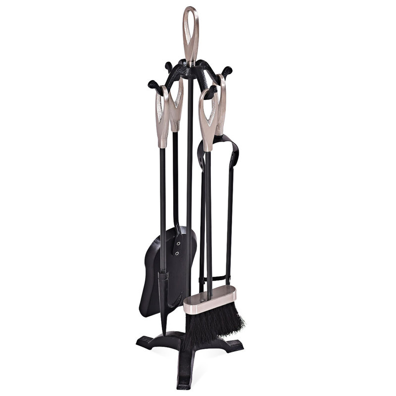 Amiyiah Iron Fireplace Tool Set