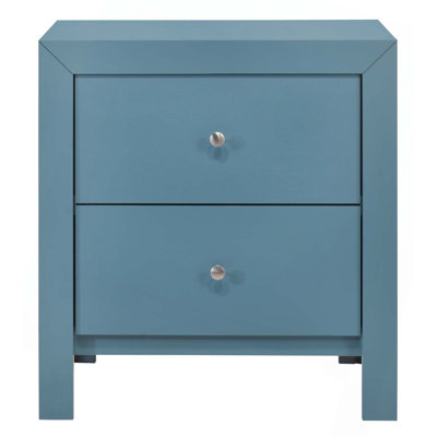 Table de chevet transitionnelle avec deux tiroirs