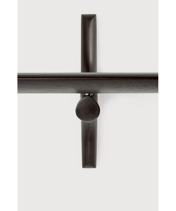 PI Mahogany Solid Wood Bracket Shelf, 11" H x 39.5" W x 14" D