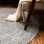 Tapis noir et blanc tressé Ociuso-1225600626
