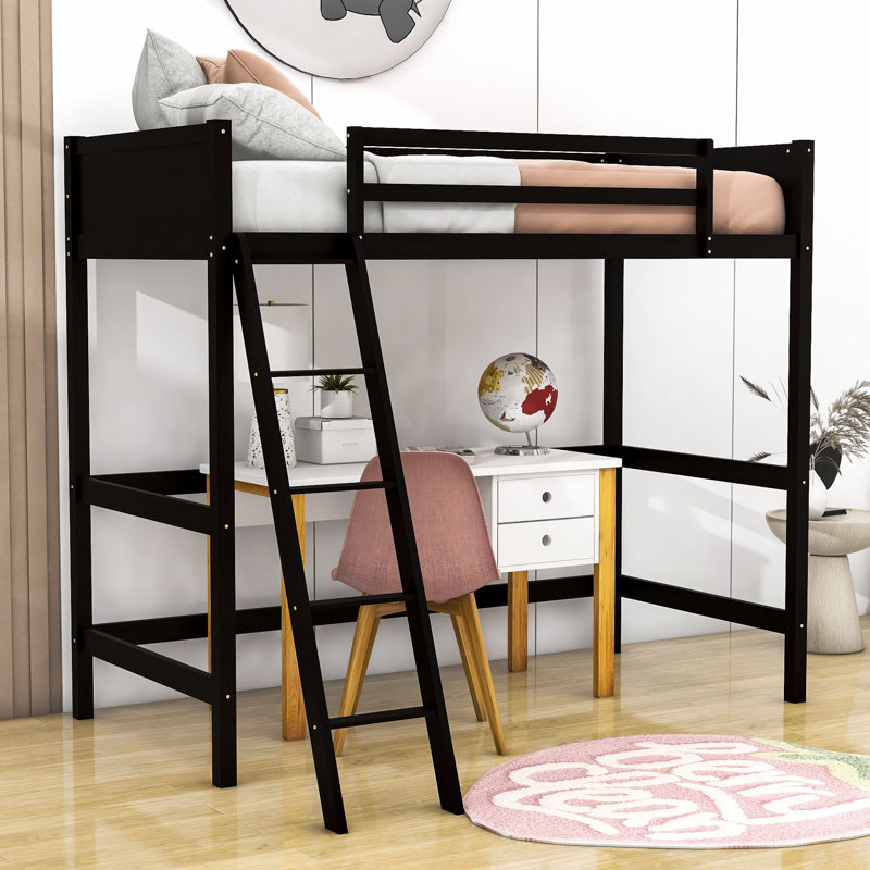Dories Kids Twin Loft Bed, Espresso