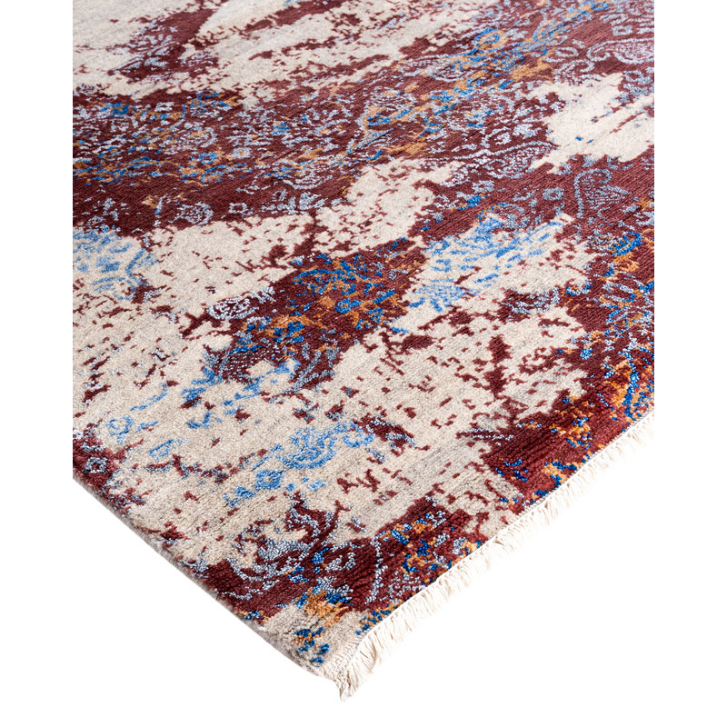 Overdyed One-of-a-Kind 9' 3" X 12' 2" Hand Knotted Area Rug