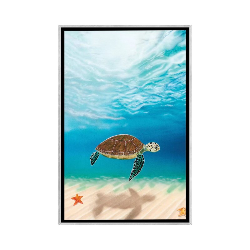 Trails par Fred Odle-impression, Pas de tapis, H 26 po x l 18 po x 1,5 po, Toile avec cadre argenté