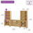 Entertainment Center With Bookshelves, Farmhouse TV Stand For 75 Inch TV, Wood Media Console With Glass Doors And 6 Storage Drawers For Living Room, Bedroom, Oak-105987902