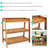 Etting 3-Tier Brown Meranti Wood Outdoor Plant Stand Garden Shelf