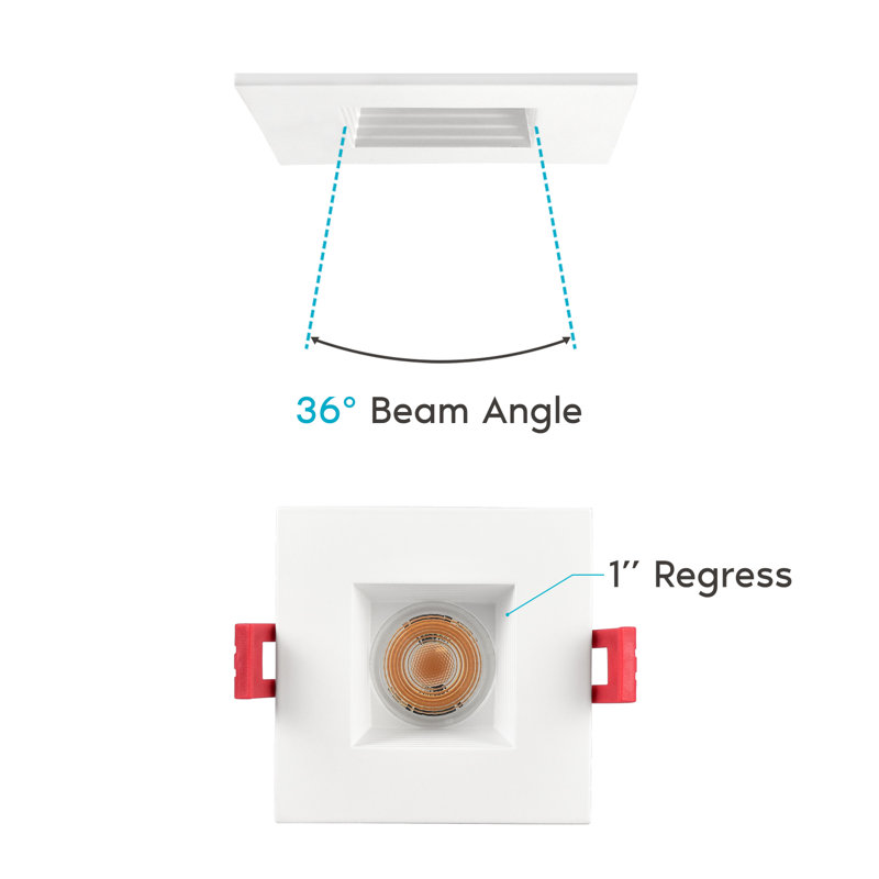 White Square Dimmable LED Recessed Lighting Kit