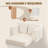 Corduroy Sofa Bed, 3 In 1 Loveseat Folding Child Couch Bed Foldable - Chaise Lounge Chair & Floor Futon Sleeper, Pull Out Sofa Bed With 4 Pillows For Living Room, Beige-778320819