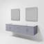 Ensemble de meuble-lavabo double mural 80 "avec miroir Geneva-978541880-1063301507
