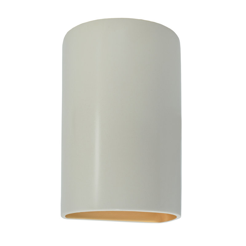 Plafonnier encastré d'extérieur à DEL intégré 1 ampoule H 9,5 po Charlottee, Blanc mat / or champagne