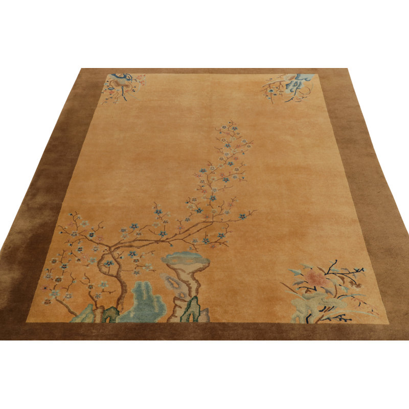One-of-a-Kind Rectangle 9'6" X 11'9" Hand Knotted Area Rug