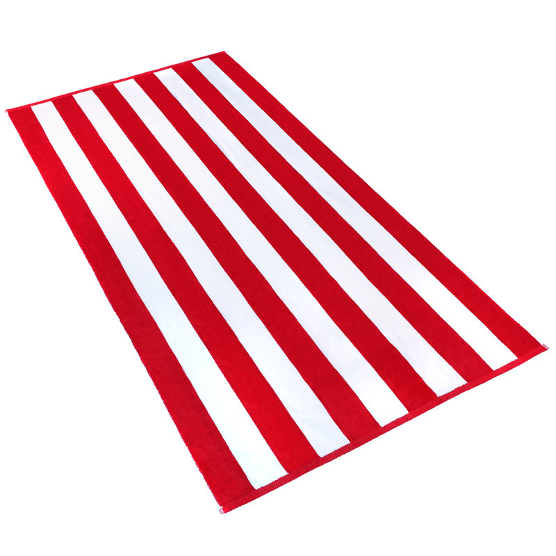 Serviettes de plage Winnetka, Rouge / Blanc