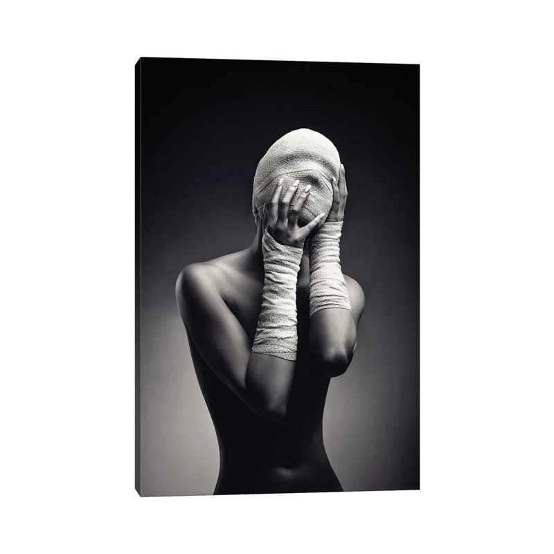 Woman In Bandages by Jose Cacho - Print on Canvas, 101.6cm H x 66.04cm W x 1.91cm D, Wrapped Canvas