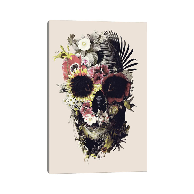 «Garden Skull Beige» par Ali Gulec, impression sur toile tendue, H 12 po x l 8 po x P 0,75 po
