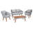 Muni 4 - Person Patio Conversation Set with Cushions-1271702170-1271702172