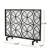 Ajwan Fireplace Screen with Geometric Designed Single Panel, Metal Fireplace Cover Stand Alone-119849784
