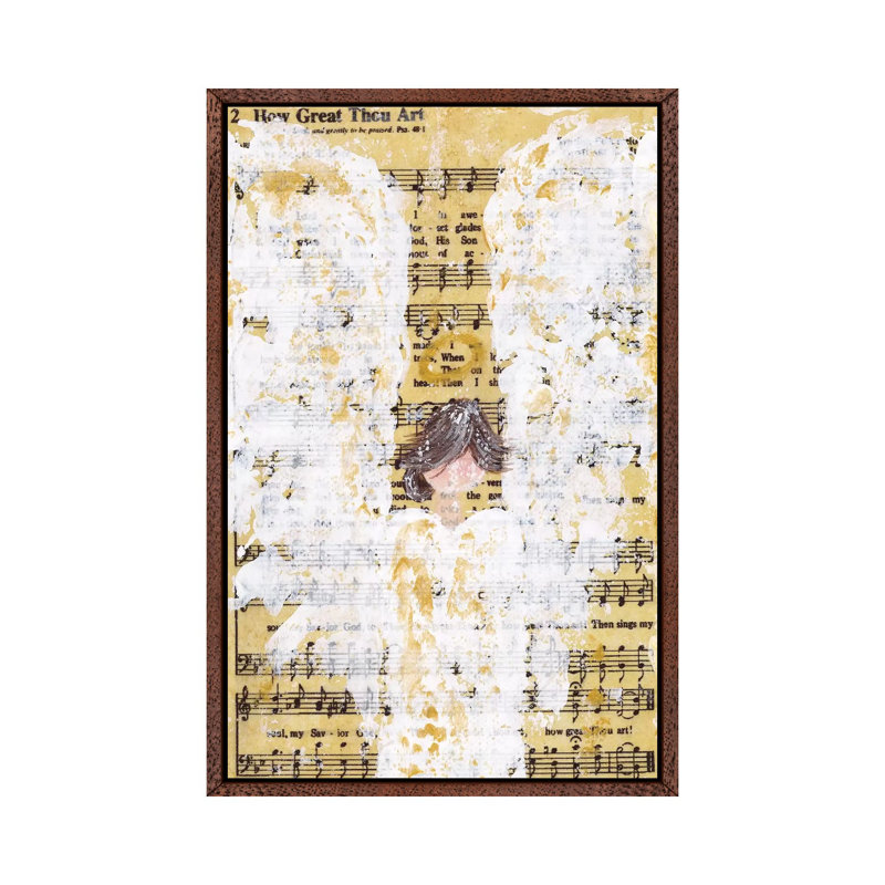 How Great Thou Art Brunette by Ashley Bradley - Print on Canvas, 66.04 cm H x 45.72 cm W, Classic Brown Wood Framed