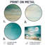 Ancre et coquillages - décor d'art mural en métal bord de mer, impression métallique nautique-2083140510