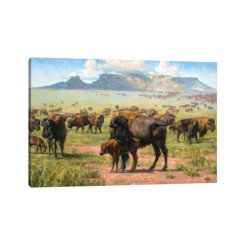 Spirit Of The Plains by Jack Sorenson - Wrapped Canvas Print, 20.32 cm H x 30.48 cm W