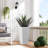 Tall Metal Tapered Planter – Large Outdoor & Indoor Garden Plant Pot with Drainage Hole and Rubber Plug, Stylish Burnished for Home and Patio-44186893-44186888