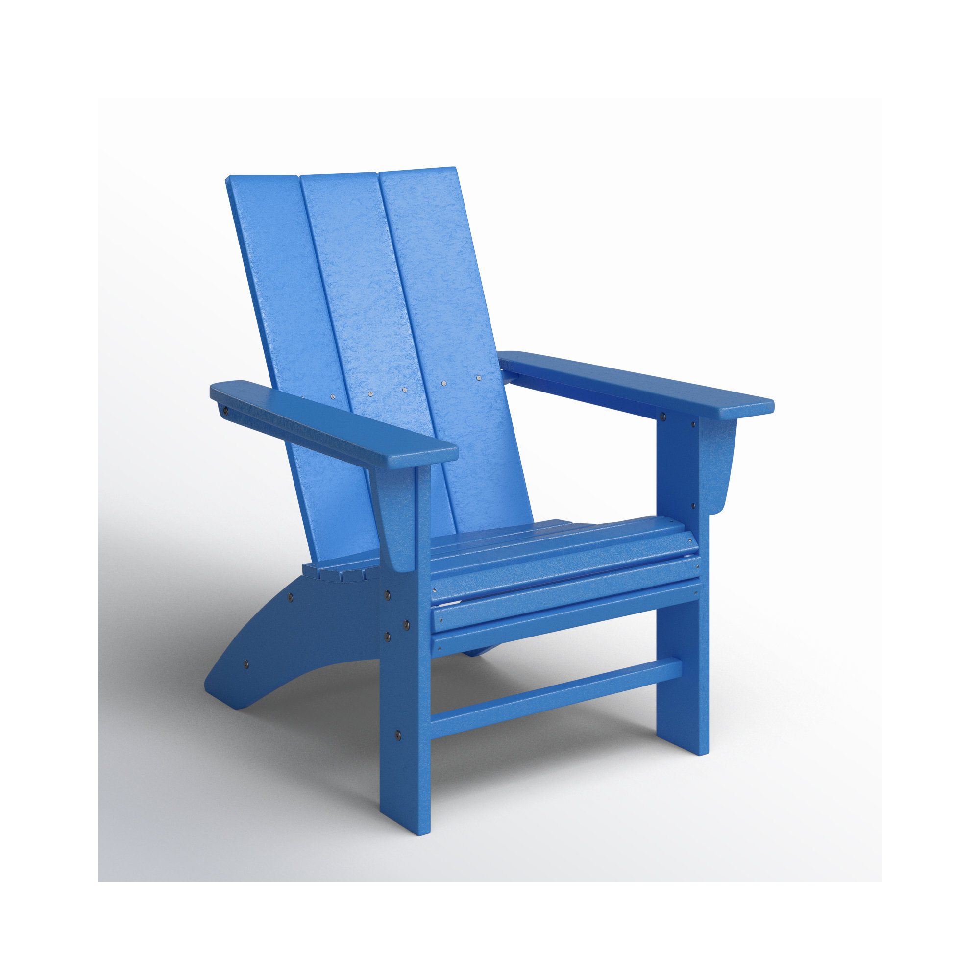 POLYWOOD Modern Curveback Adirondack Chair, Pacific Blue