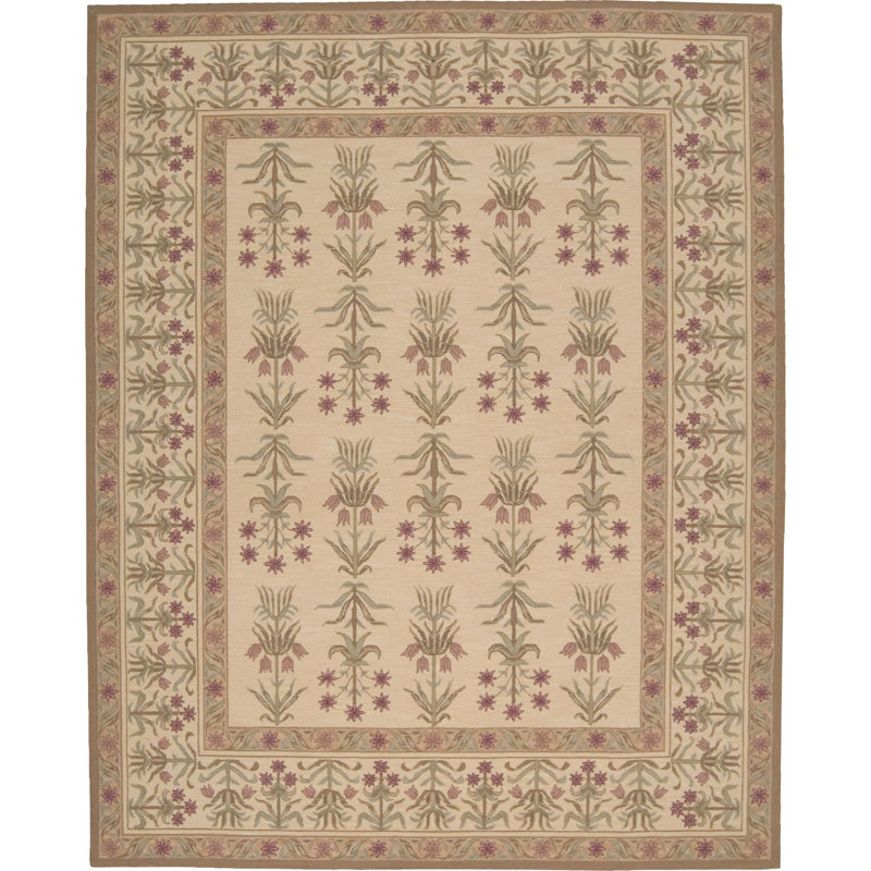 Centerville Wool Floral Indoor Rug, Round 8'