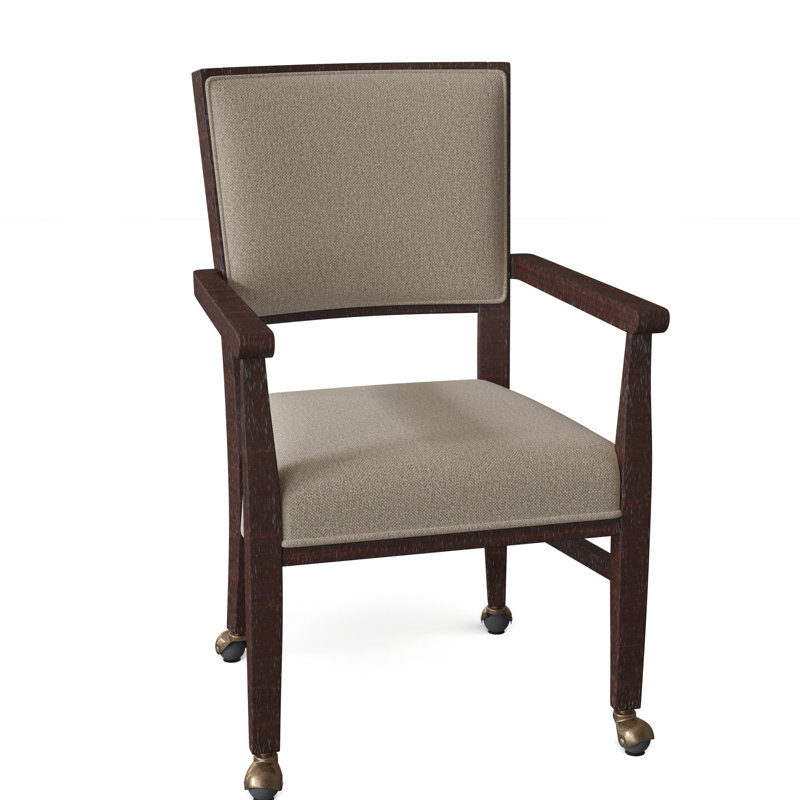 Chaise avec accoudoirs rembourrée Dilworth, Espresso, 9508 sable